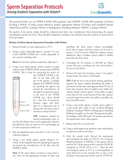 Sperm Separation Protocols