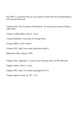 Appendix A: Union Army Pensions and Civil War Records