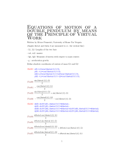 Equations of motion of a double pendulum by