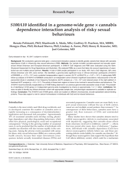 S100A10 identified in a genome-wide gene × cannabis dependence