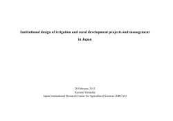 Institutional design of irrigation and rural development projects and