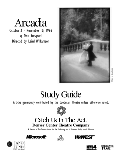 Arcadia - Denver Center for the Performing Arts