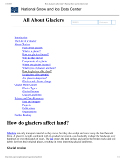 How do glaciers affect l...now and Ice Data Center