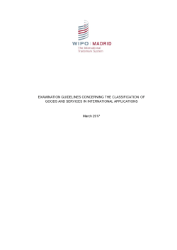 EXAMINATION GUIDELINES CONCERNING THE