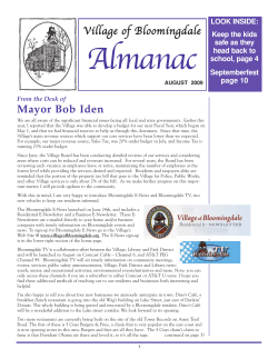 August 2009  - Village of Bloomingdale