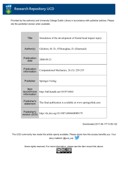 Title Simulation of the development of frontal head impact injury
