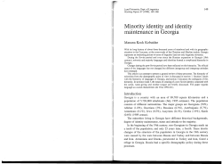 Minority identity and identity maintenance in Georgia