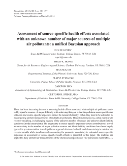 Assessment of source-specific health effects associated with an