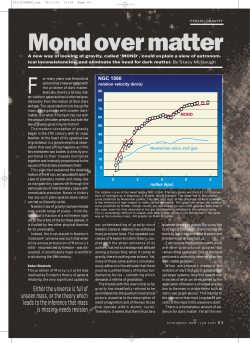 Mond over matter - UMd Astronomy