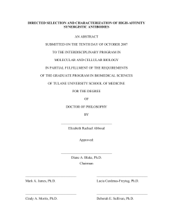 directed selection and characterization of high