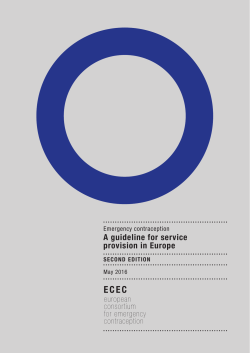 Emergency Contraception: A guideline for service provision in