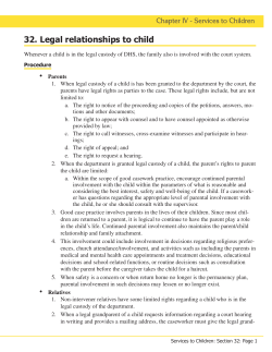 32. Legal relationships to child