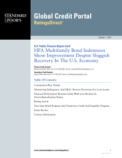 HFA Multifamily Bond Indentures Show Improvement Despite