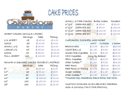 SHEET CAKES (SINGLE LAYER)