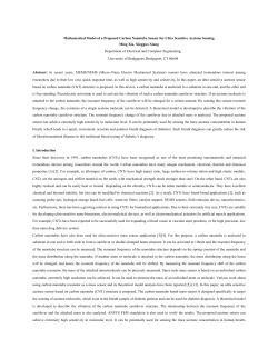 Mathematical Model of a Proposed Carbon Nanotube Sensor for