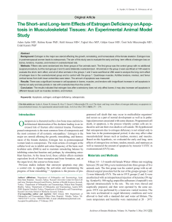 and Long- term Effects of Estrogen Deficiency on Apop