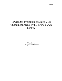Toward the Protection of States` 21st Amendment Rights