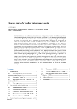 Neutron beams for nuclear data measurements