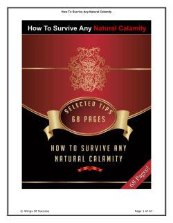 How to Survive Any Natural Calamity