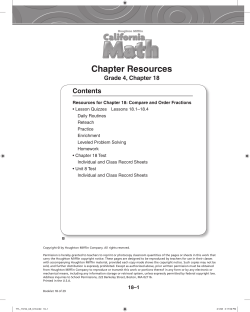 Compare and Order Fractions