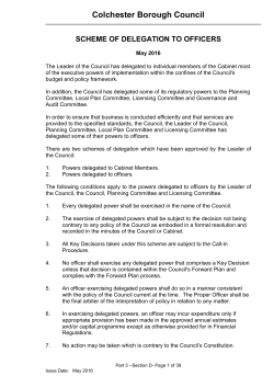 Council`s Constitution - Colchester Borough Council
