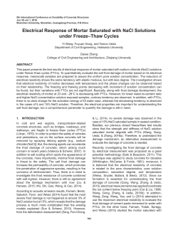 Electrical Response of Mortar Saturated with NaCl Solutions under