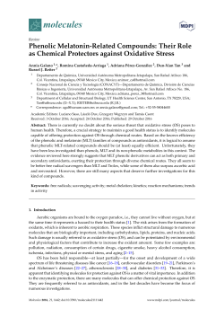 Phenolic Melatonin-Related Compounds: Their Role as Chemical