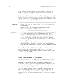 Section 4: Humanity and the noble savage
