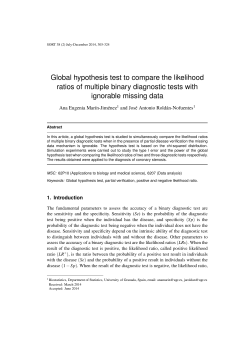Idescat. SORT. Global hypothesis test to compare the likelihood