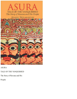 ASURA TALE OF THE VANQUISHED The Story of Ravana and His