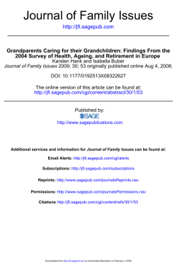Journal of Family Issues - The Survey of Health, Ageing and
