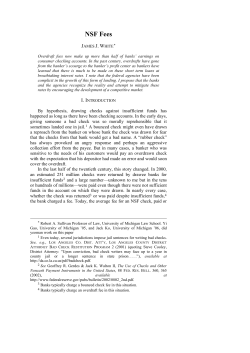 NSF Fees - Moritz College of Law