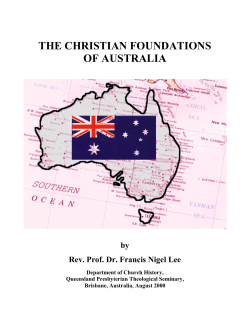 the christian foundations of australia