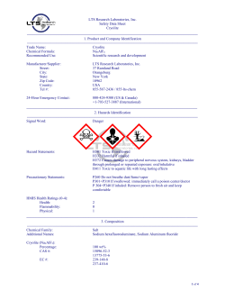 Material Safety Data Sheet - LTS Research Laboratories, Inc.