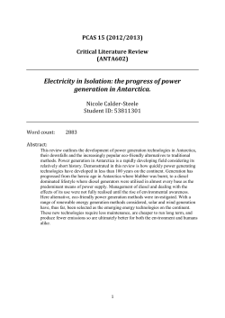 Electricity in Isolation: the progress of power generation in Antarctica.