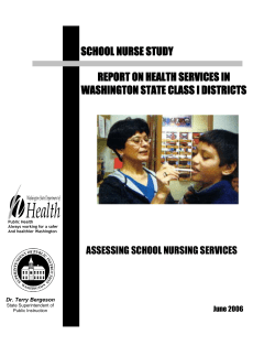 school nurse study report on health services in washington