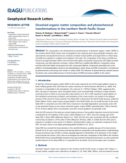 Dissolved organic matter composition and photochemical