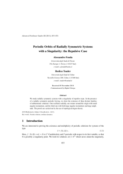 Periodic Orbits of Radially Symmetric Systems with a Singularity: the