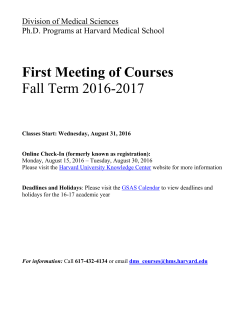 First Meeting of Courses