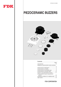 piezoceramic buzzers - Matthieu Benoit