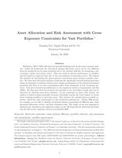Asset Allocation and Risk Assessment with