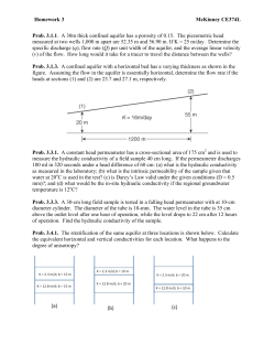 Homework 3 McKinney CE374L Prob. 3.1.1. A 30m thick confined