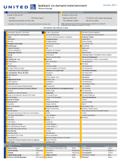 Seatback on-demand entertainment January 2017