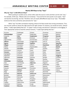 Nearly 200 Ways to Say &ldquo;Says&rdquo;