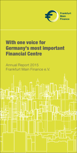 fmf-jahresbericht - Frankfurt Main Finance