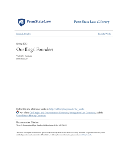Our Illegal Founders - Penn State Law eLibrary