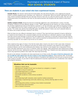 high school students - National Child Traumatic Stress Network