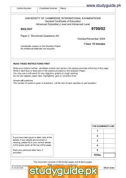 9700/02 - StudyGuide.PK