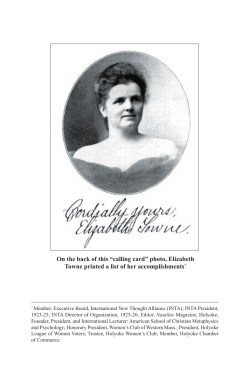 Mrs. Elizabeth Towne: Pioneering Woman in Publishing and Politics
