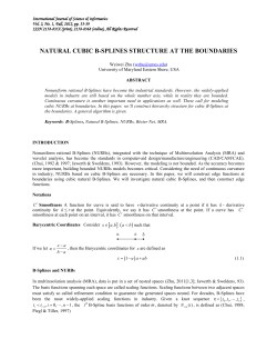 NATURAL CUBIC B-SPLINES STRUCTURE AT THE BOUNDARIES